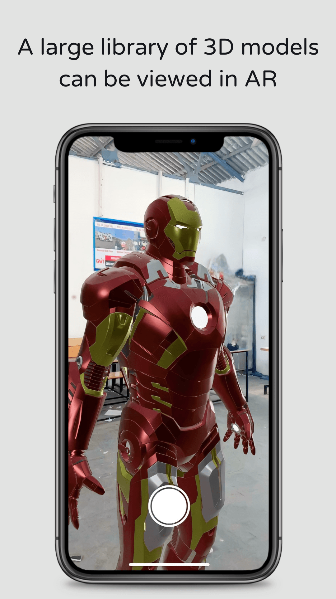 Iron Man model viewed in AR