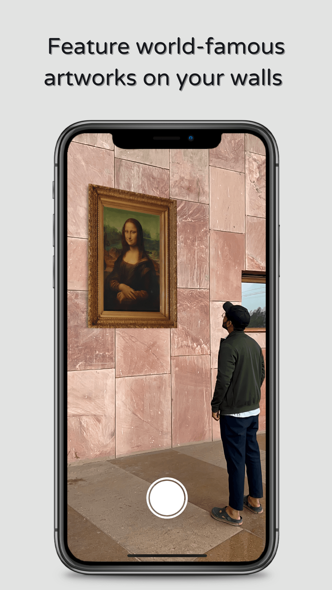 The Mona Lisa hung on a real wall in AR